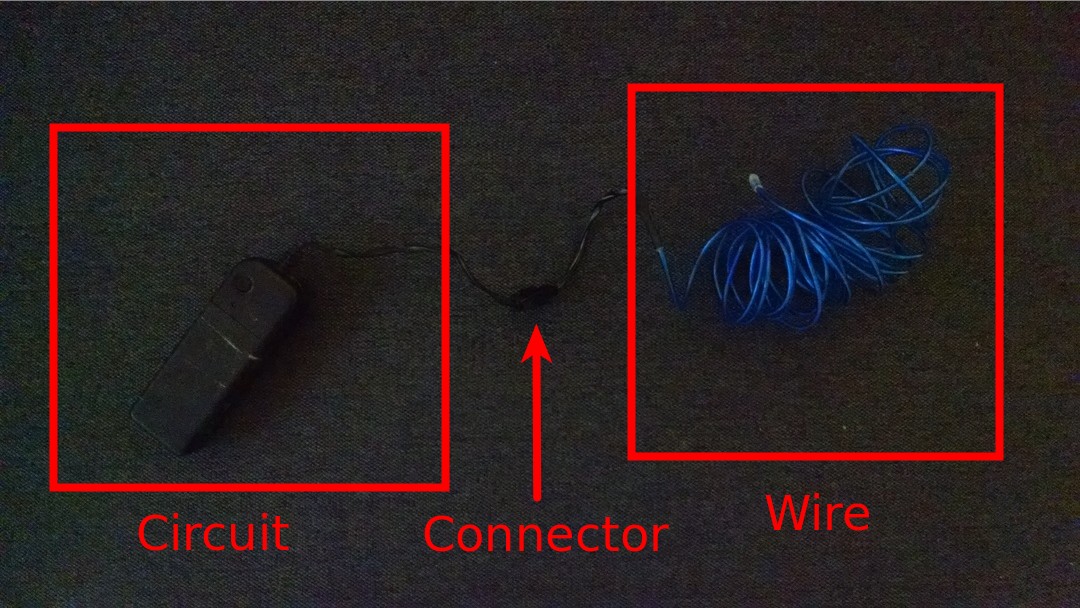 EL wire setup